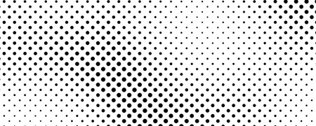 Halftone background with dots. Black and white pop art pattern in comic style. Monochrome dot texture. Vector illustrationのイラスト素材