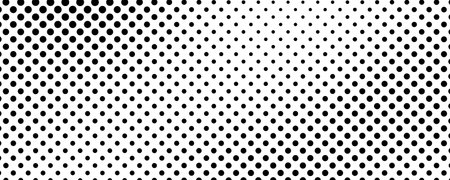Halftone background with dots. Black and white pop art pattern in comic style. Monochrome dot texture. Vector illustrationのイラスト素材