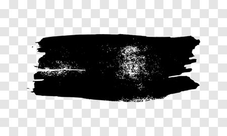 Black brush stroke. Hand drawn ink spot isolated on transparent background. Vector illustrationのイラスト素材