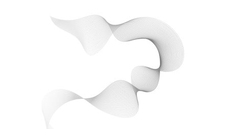Abstract backdrop with gray wave gradient lines on white background. Modern technology background, wave design. Vector illustrationのイラスト素材