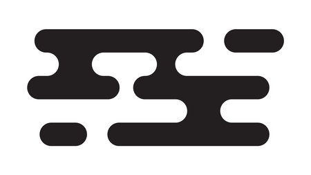 Traditional Asian-style cloud inspired by Japanese and Chinese motifs. Simple black decorative element for prints and design. Vector illustrationのイラスト素材