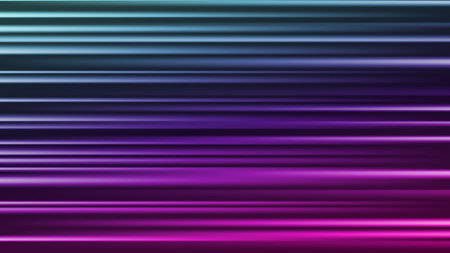 Abstract background with purple horizontal rays. Laser beam and light flare effects on dark...