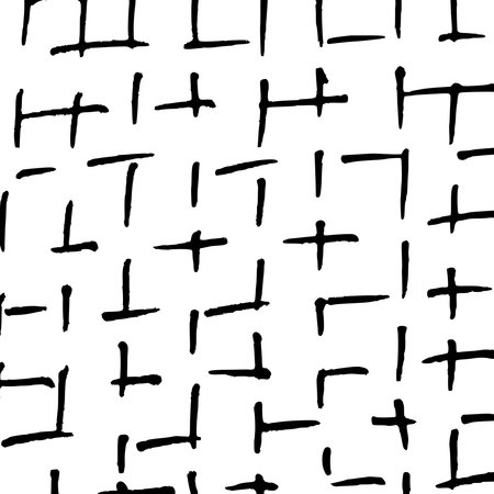 Monochrome hand-drawn crosshatch texture. Grunge and sketch background with freehand lines,...