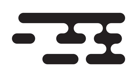 Traditional Asian-style cloud inspired by Japanese and Chinese motifs. Simple black decorative element for prints and design. Vector illustrationのイラスト素材