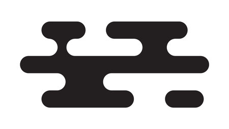 Traditional Asian-style cloud inspired by Japanese and Chinese motifs. Simple black decorative element for prints and design. Vector illustrationのイラスト素材