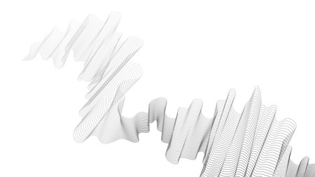 Abstract backdrop with gray wave gradient lines on white background. Modern technology background, wave design. Vector illustrationのイラスト素材