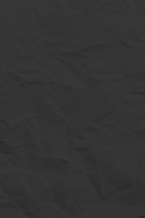 Black clean crumpled paper background. Vertical crumpled empty paper template for posters and banners. vector illustrationのイラスト素材