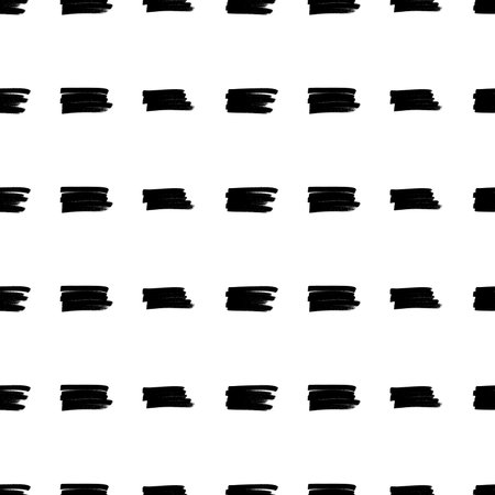 Seamless pattern with dark hand drawn scribble smear on white background. Abstract grunge texture. vector illustrationのイラスト素材