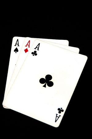 Three Aces on a solid black background