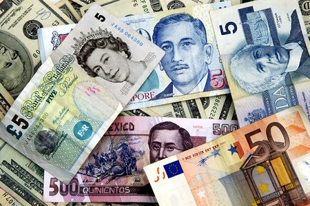 Currency notes from all over the world