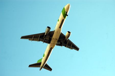 Airplane flying in the sky