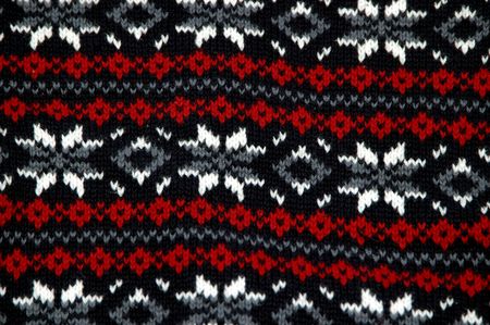 Close up of a beautifully woven sweater pattern