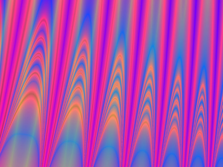 Fractail rendition of colorful curtains in back ground