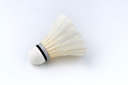 Shuttlecock isolated on a white back groundの写真素材