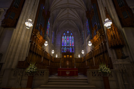 Intricate details od duke chapel in Durham NCのeditorial素材