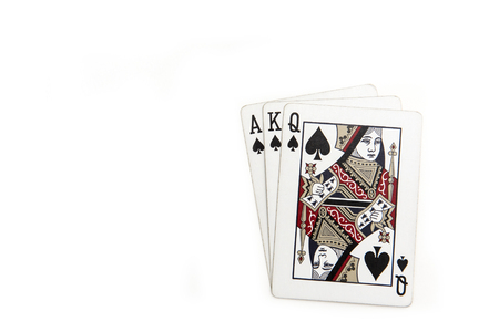 a collection of playing cards backgroundの写真素材