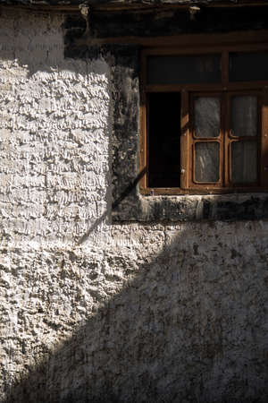 Temple window shadow.の写真素材