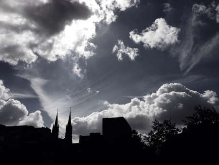 Cityview sunset cloudy summerday happinessの素材