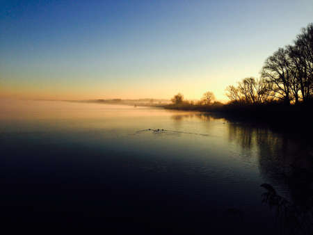 Beautiful scenery river great sunlight silent river