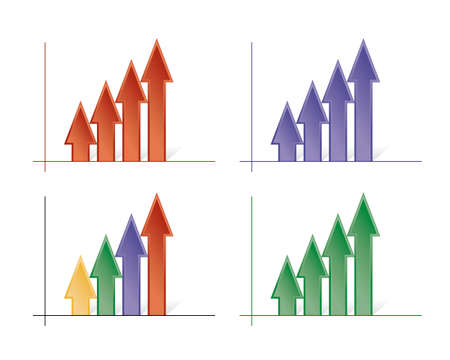 vectorial coloured arrowsのイラスト素材