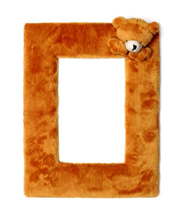 Stylish picture frame isolated over white backgroundの写真素材