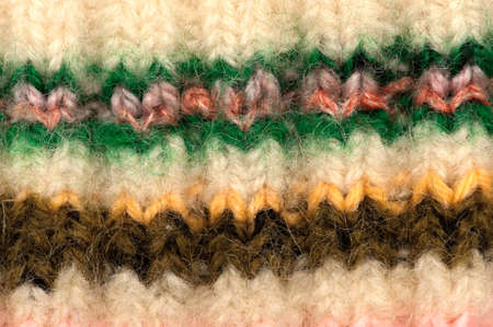 Striped colorful woolen fabricの写真素材