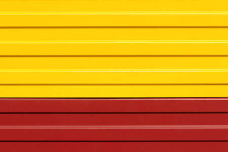 Corrugated iron wall with blanks.の写真素材