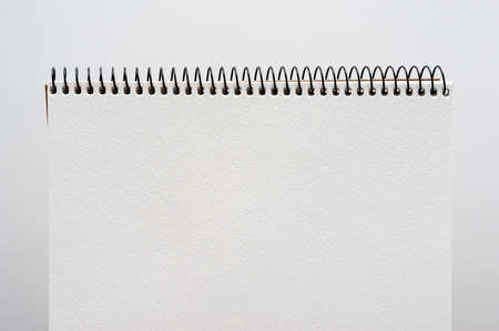 close up of a blank white notebook on white backgroundの写真素材