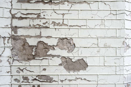White brick wall for background or textureの写真素材