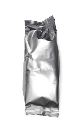 Foil package with isolated white backgroundの写真素材