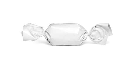 White blank package on white background including clipping pathの写真素材