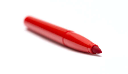 Red marker isolated on white backgroundの写真素材
