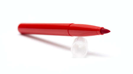 Red marker isolated on white backgroundの写真素材