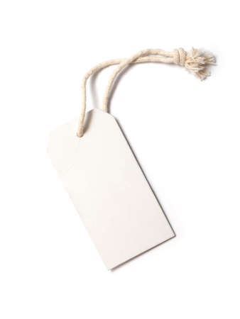 Blank paper price tag or label isolated