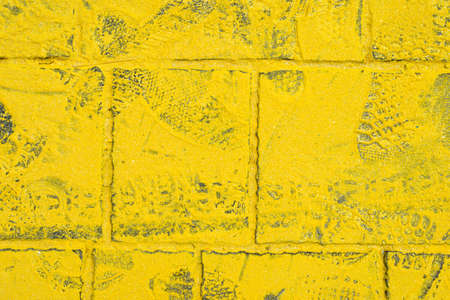 powder paint on the sidewalkの写真素材