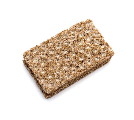 Group of crispbreads isolated on whiteの写真素材