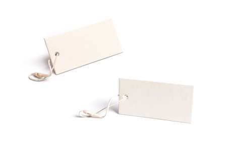 Blank paper price tag or label isolatedの写真素材