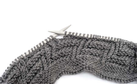 Pattern of knitting isolated on white