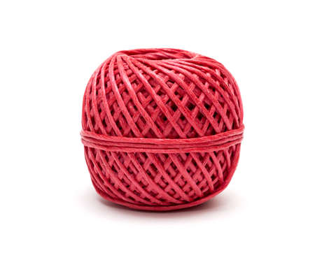 hank of rope on a white backgroundの写真素材