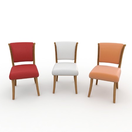 3d furniture detailed sofa isolated on whiteの写真素材