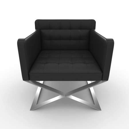 3d furniture detailed chair isolated on whiteの写真素材