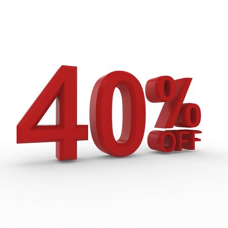 3d High resolution image percent off isolated on whiteの写真素材