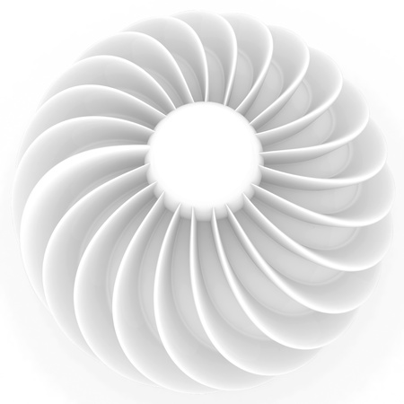 3d sphere blank with twisted sides isolated on white