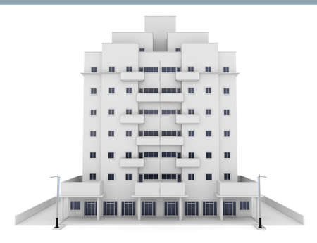 3d house isolated on white rendered genericの写真素材