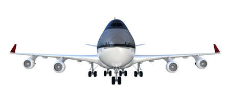 3d passanger plane isolated on white background