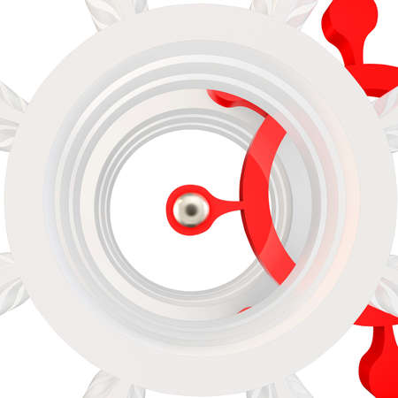 3d abstract shape concept on white background