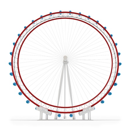 3d london eye symbol  on white backgroundの写真素材