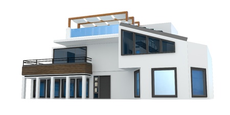 3d house isolated on white rendered genericの写真素材