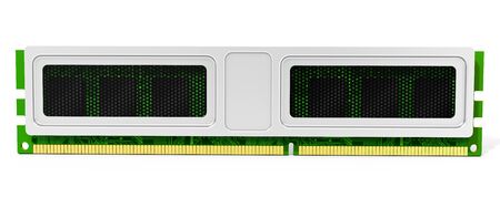 3d computer RAM memory module on white background