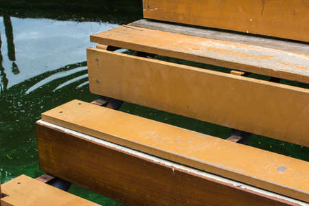 the vintage of steps in the parkの写真素材